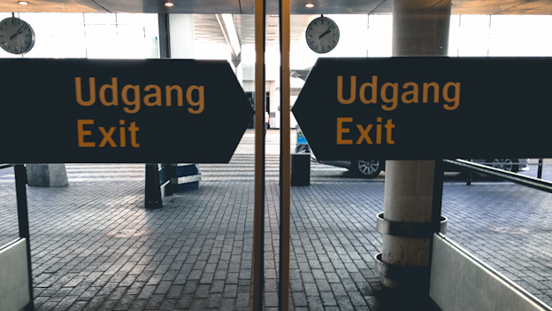 Exit copenhagen airport on Scandinavia Standard