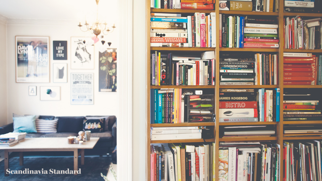 Scandinavia Standard I LOVE MY TYPE Bookcase and Livingroom
