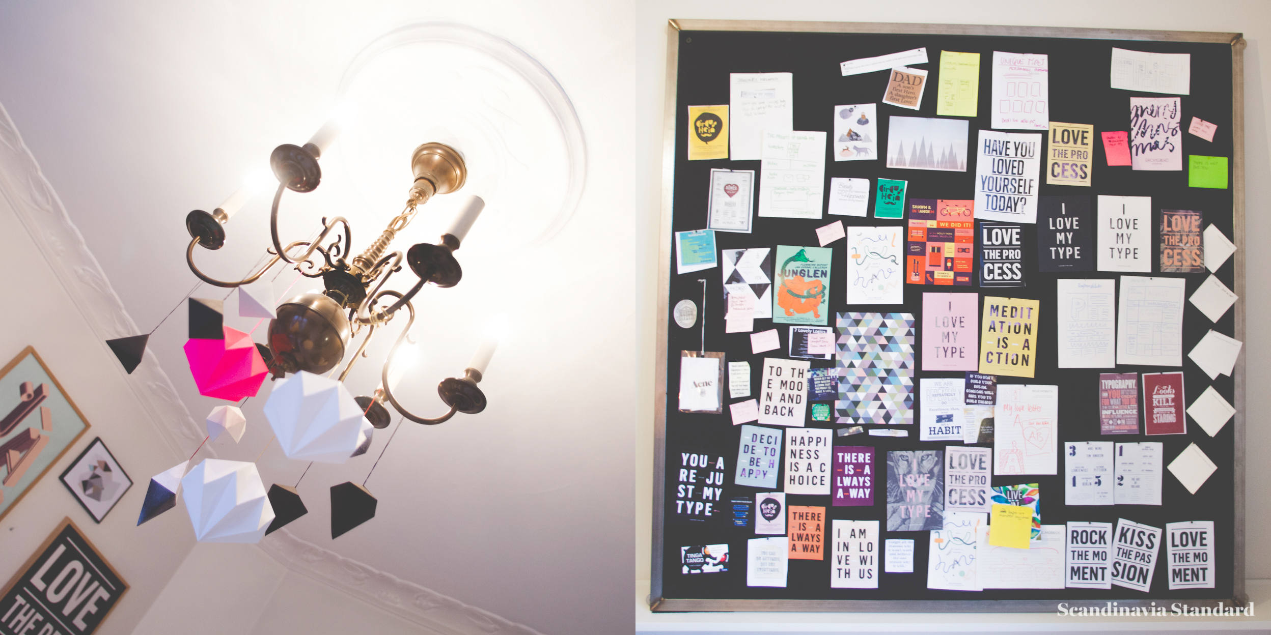 Scandinavia Standard I LOVE MY TYPE Chandelier & Board