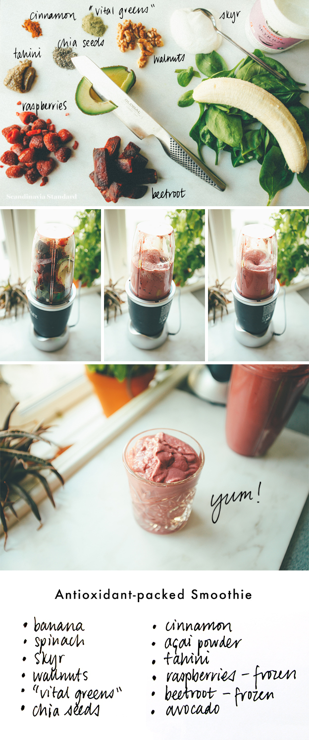3. Antioxdiant-packed Smoothie for Copenhagen Fashion Week. Yum!