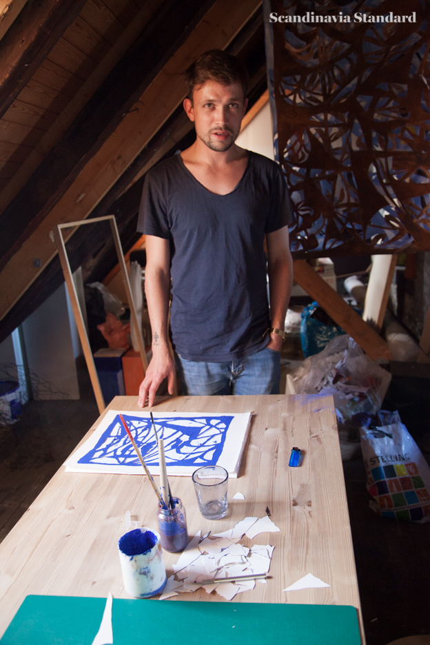 Mathias Malling Mortensen Portrait with Art | Scandinavia Standard