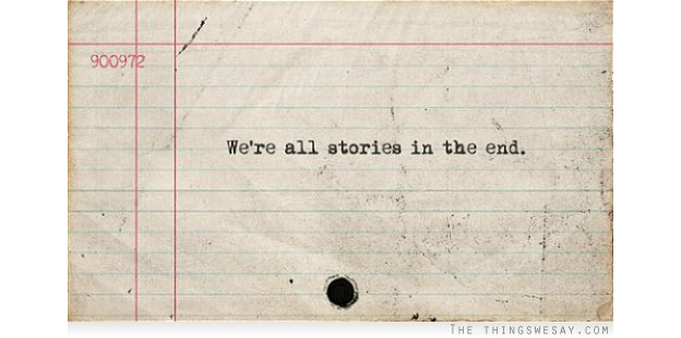 We're all stories in the end - on index card | Scandinavia Standard