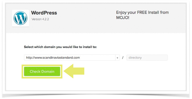 STEP 6. Intstalling WordPress - Checking Your Domain Name - MOJO expert - Blue Host - A Very Scandi Guide to Creating Your Own Blog | Scandinavia Standard