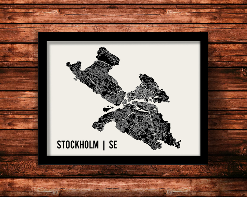 Mr city print map stockholm