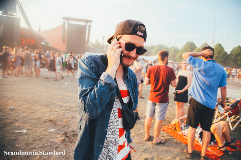 Roskilde Festival Cute Guy on Phone | Scandinavia Standard