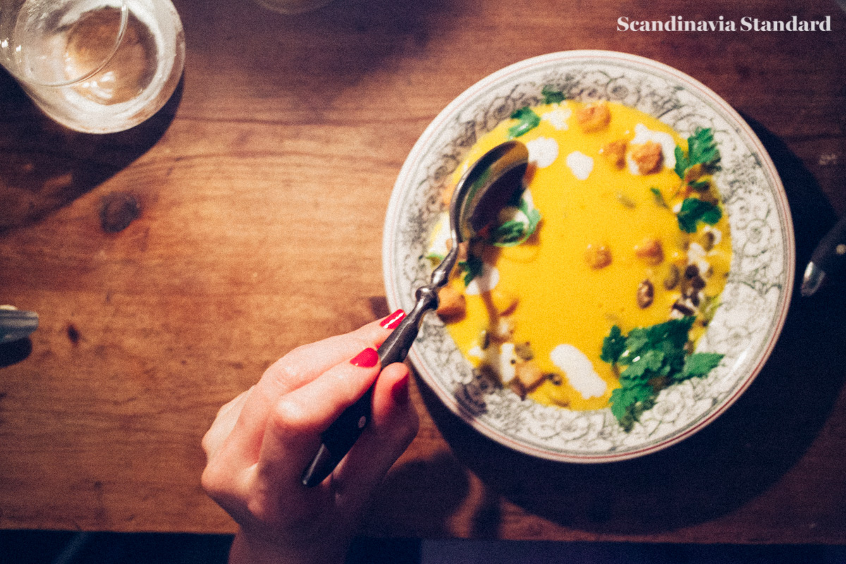 Starters - Pumpkin soup & foie gras | Scandinavia Standard