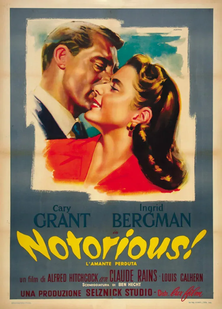 A movie poster featuring Ingrid Bergman for 'Noble'.