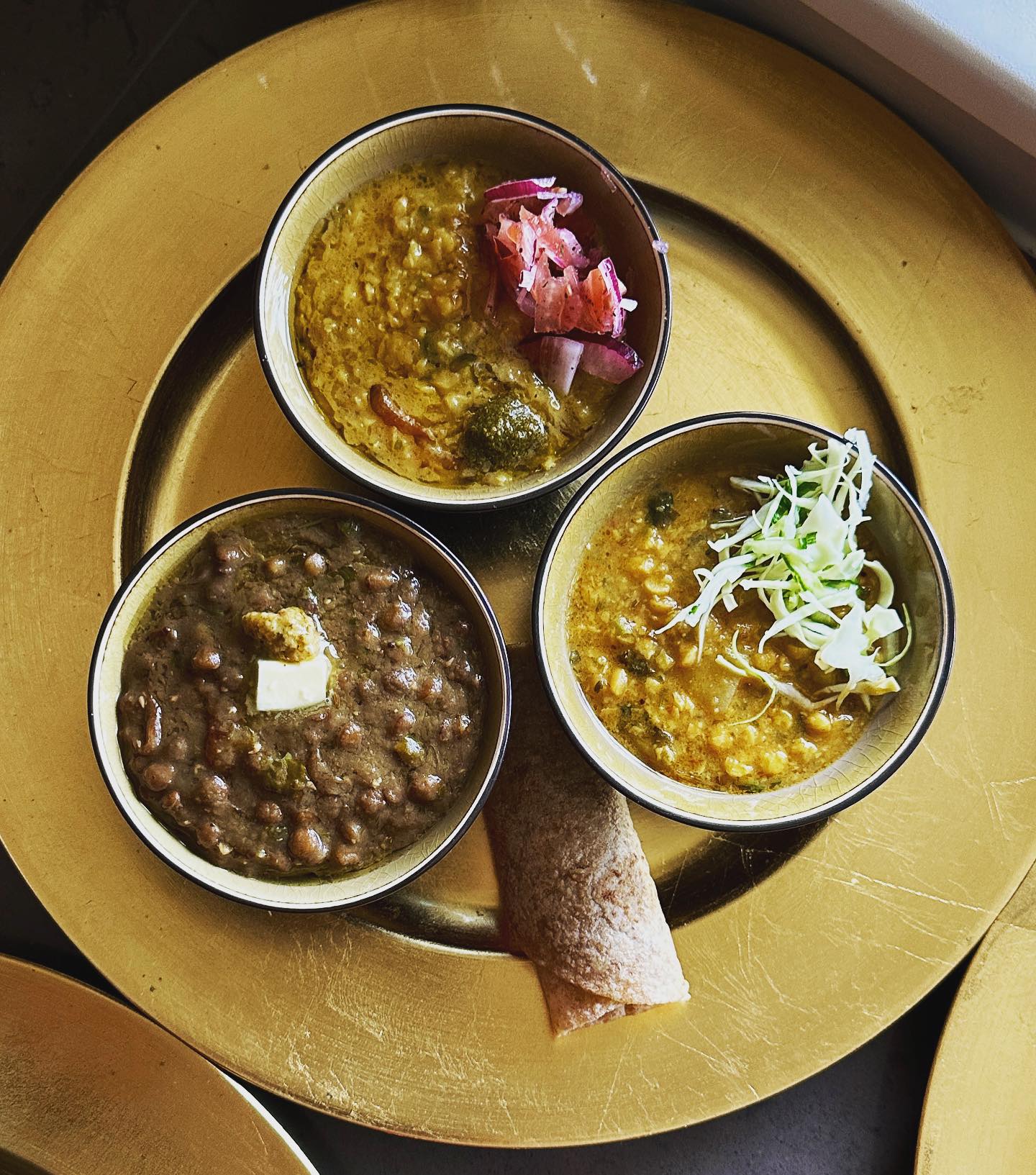 Three bowls of soup served in Copenhagen restaurants.