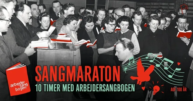 The cover of a book depicting events in Copenhagen during a sangmaraton.